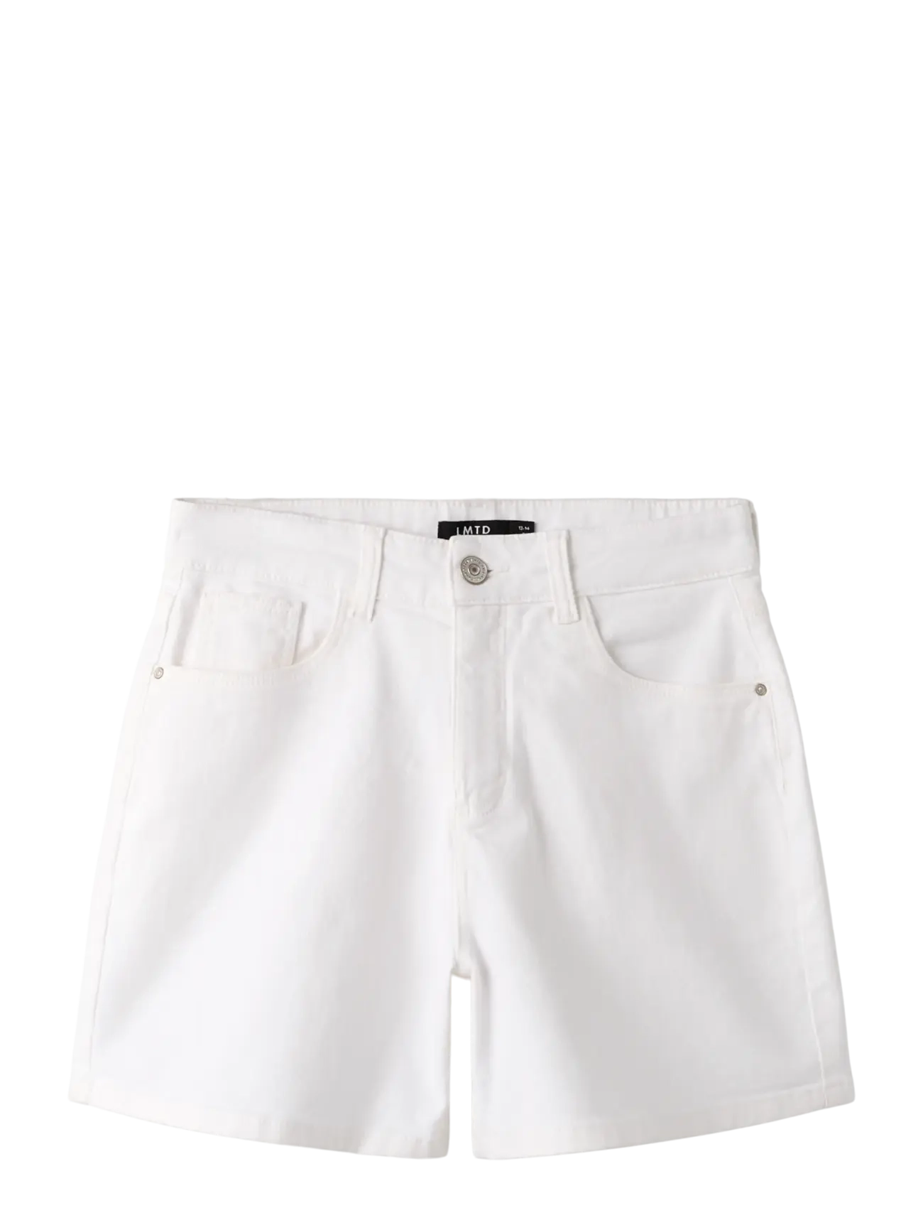 LMTD Nlfbice Twi Nw Mom Lc Shorts Noos, Børn, Mom Shorts, Hvid, Str: 176