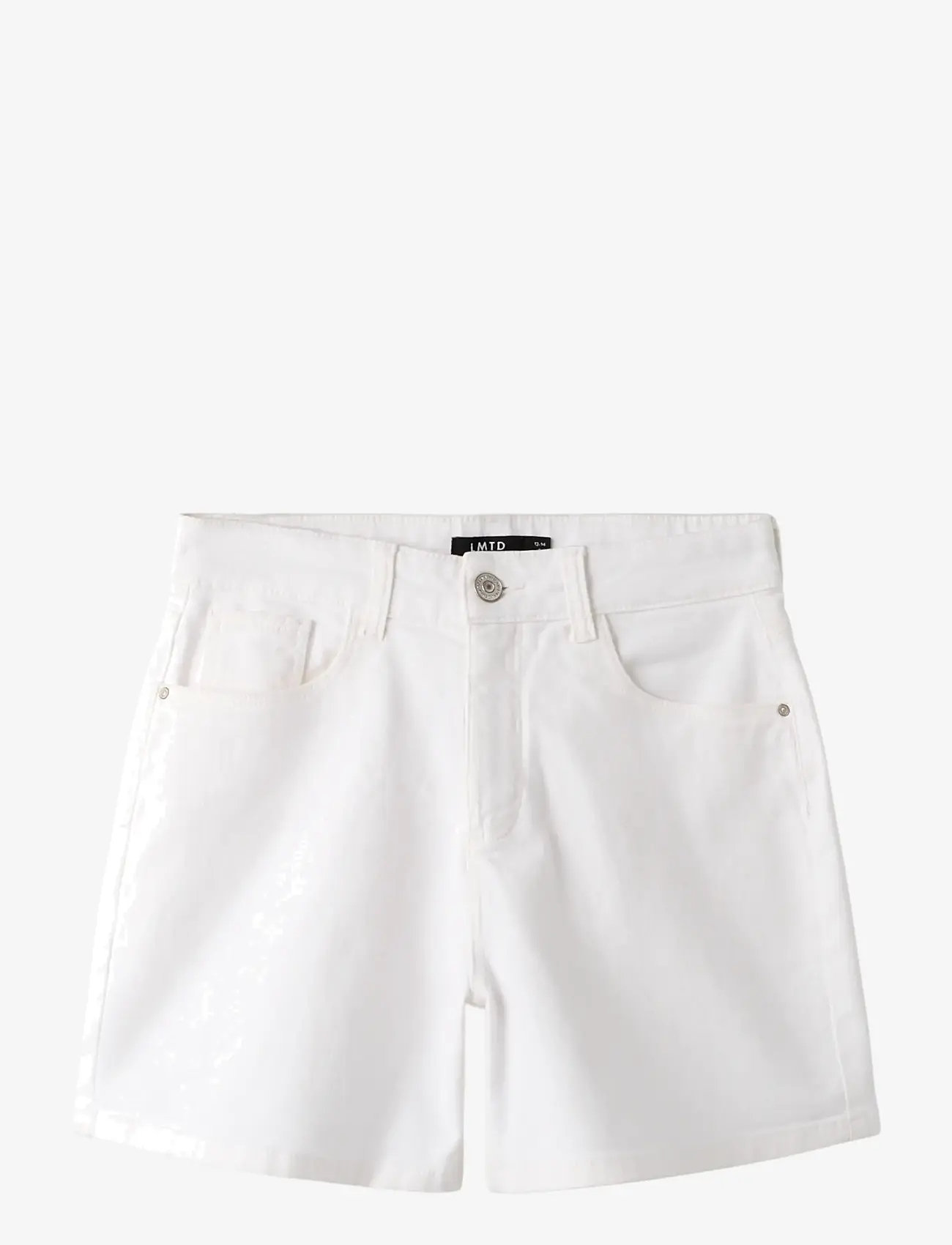 LMTD - NLFBICE TWI NW MOM LC SHORTS NOOS - denim shorts - bright white - 0