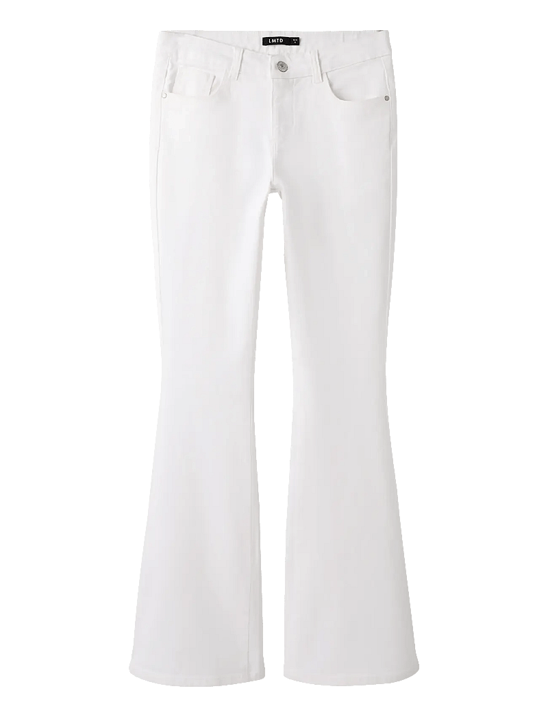 LMTD - NLFBICE TWI LW S FLARED PANT - bootcut jeans - bright white - 0