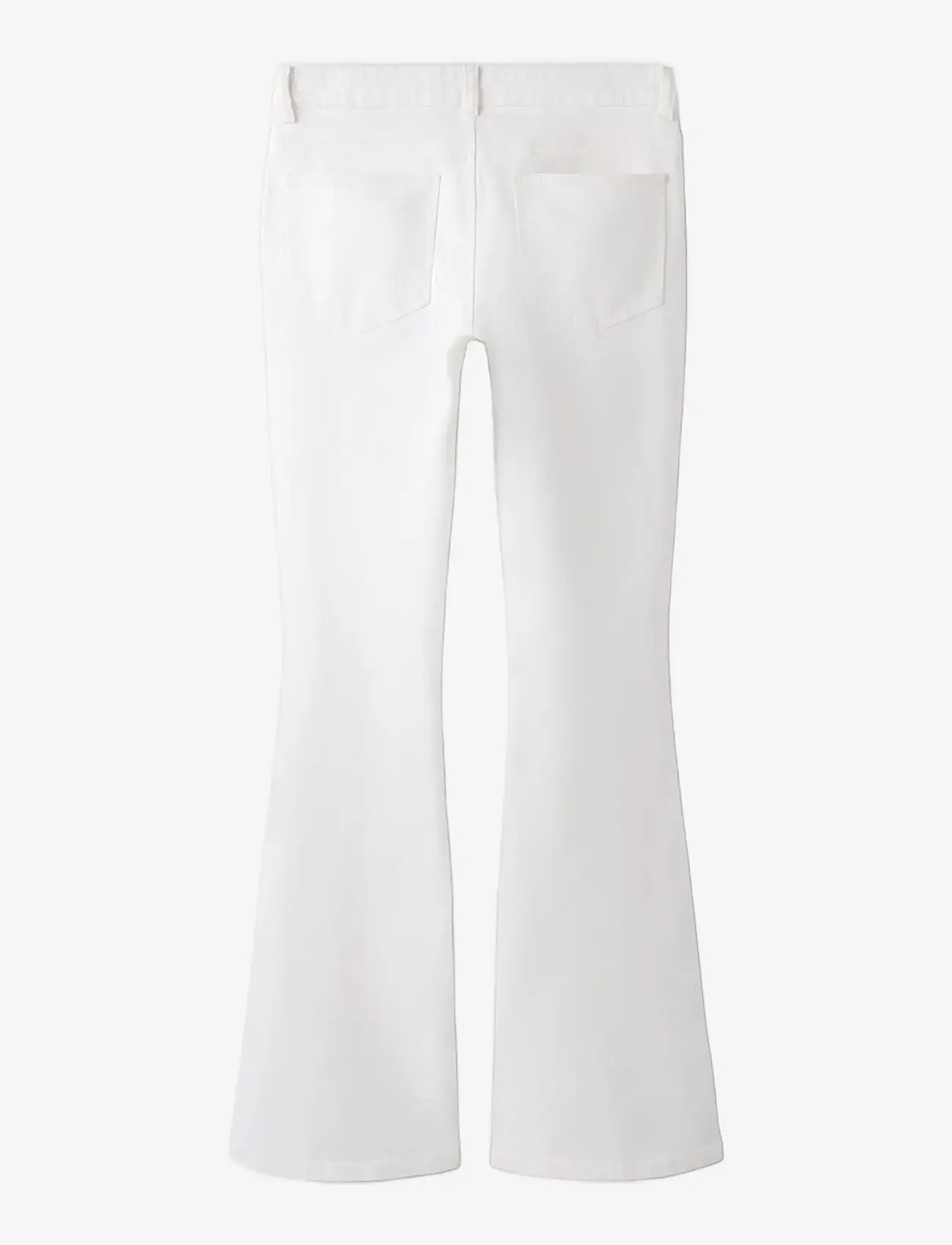 LMTD - NLFBICE TWI LW S FLARED PANT - alt laienevad teksad - bright white - 1