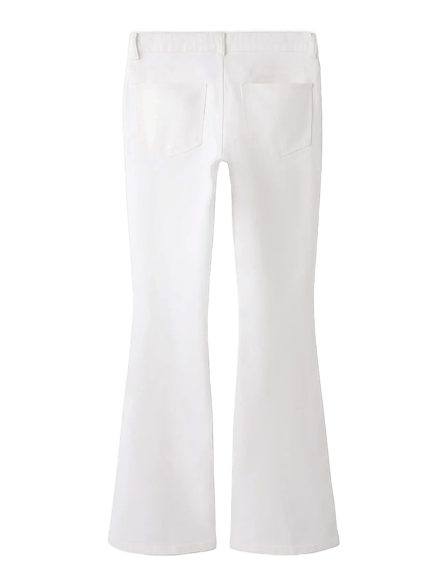 LMTD - NLFBICE TWI LW S FLARED PANT - bootcut jeans - bright white - 1