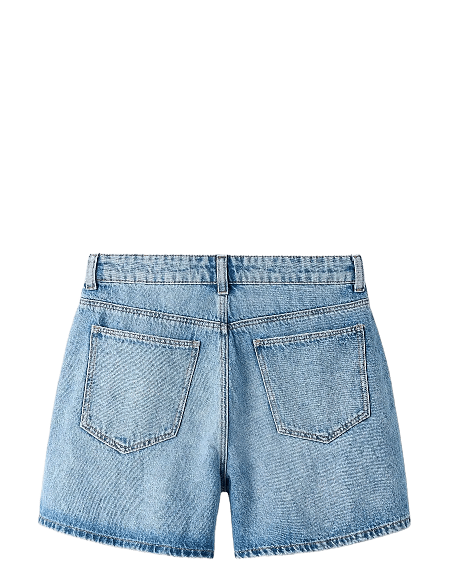 LMTD - NLFBIRM DNM NW MOM LC SHORTS NOOS - jeansshorts - light blue denim - 1