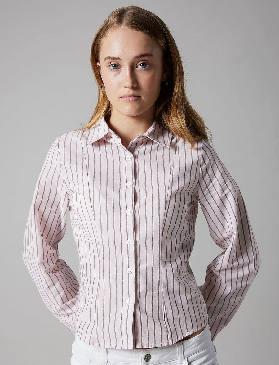 LMTD - NLFKELLE LS FITTED SHIRT - marškiniai ilgomis rankovėmis - pink marshmallow - 4