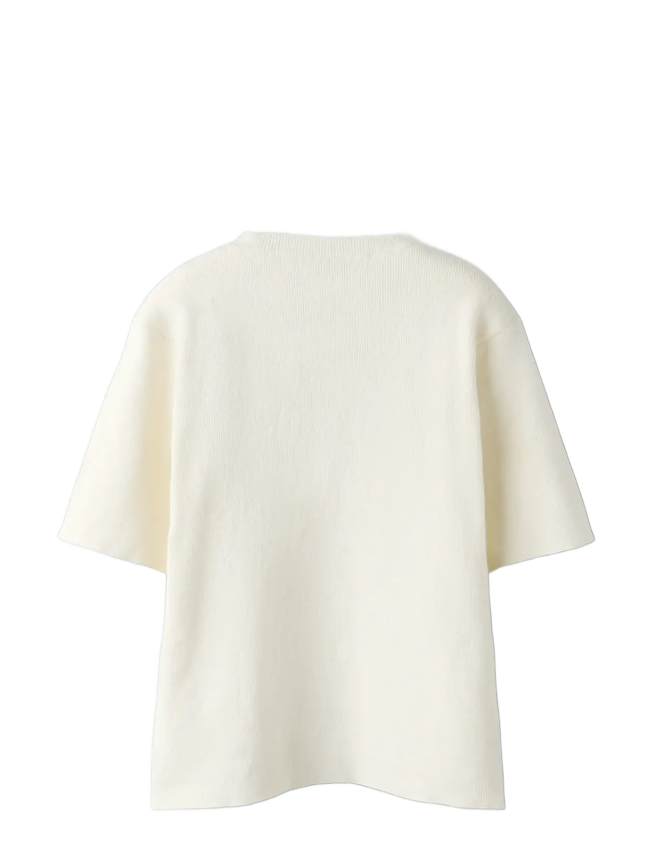 LMTD - NLFHEAVE SS SHORT S KNIT TOP - lyhythihaiset t-paidat - white alyssum - 1