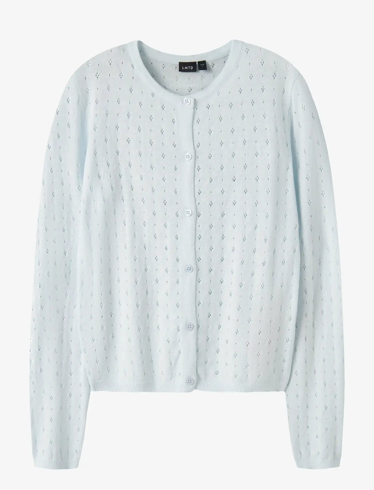 LMTD - NLFHOINT LS SHORT S KNIT CARDIGAN - koftor - ice melt - 0