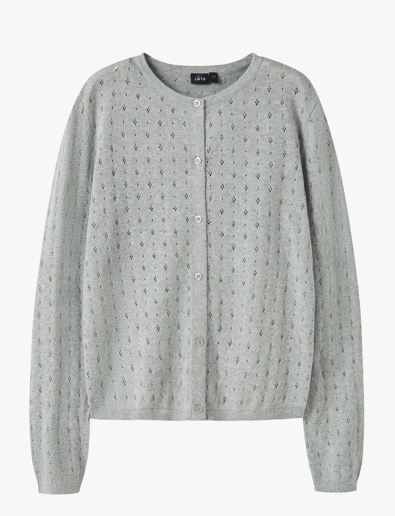 LMTD - NLFHOINT LS SHORT S KNIT CARDIGAN - kardiganid - light grey melange - 0