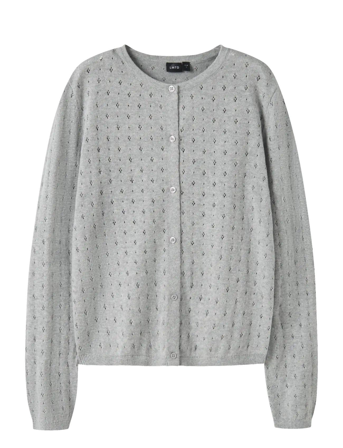 LMTD NLFHOINT LS SHORT S KNIT CARDIGAN - Cardigans - LIGHT GREY MELANGE / grey