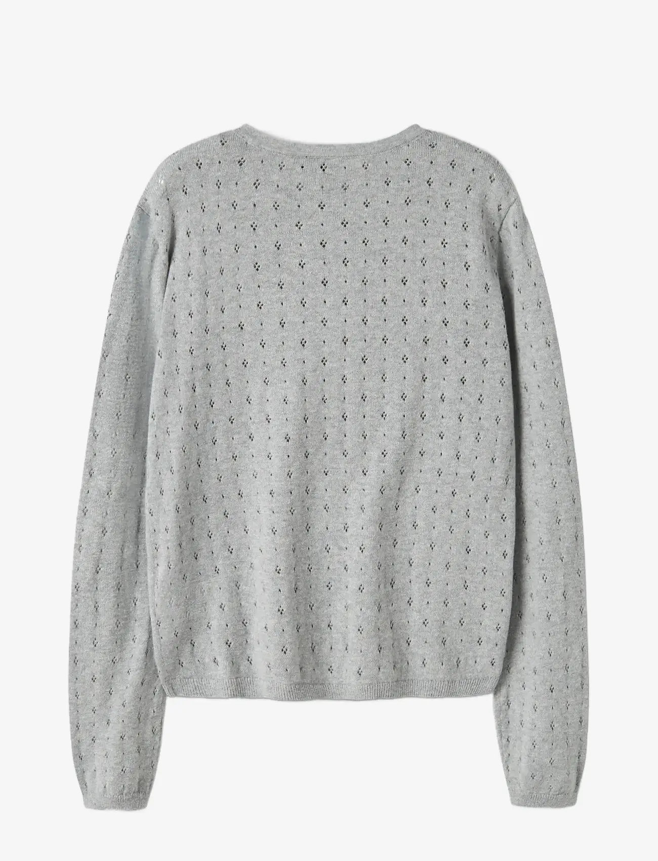 LMTD - NLFHOINT LS SHORT S KNIT CARDIGAN - kardiganid - light grey melange - 1