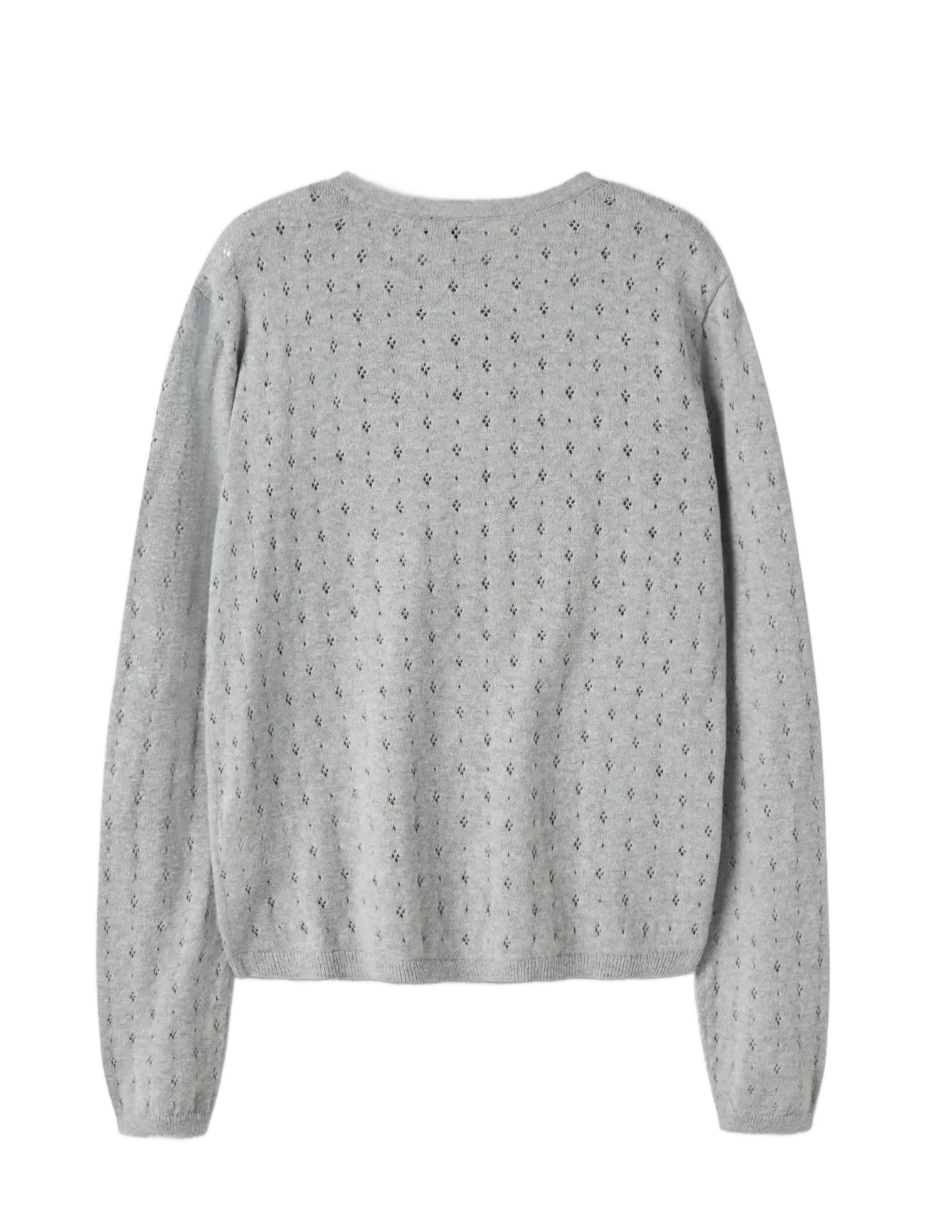 LMTD - NLFHOINT LS SHORT S KNIT CARDIGAN - cardigans - light grey melange - 1