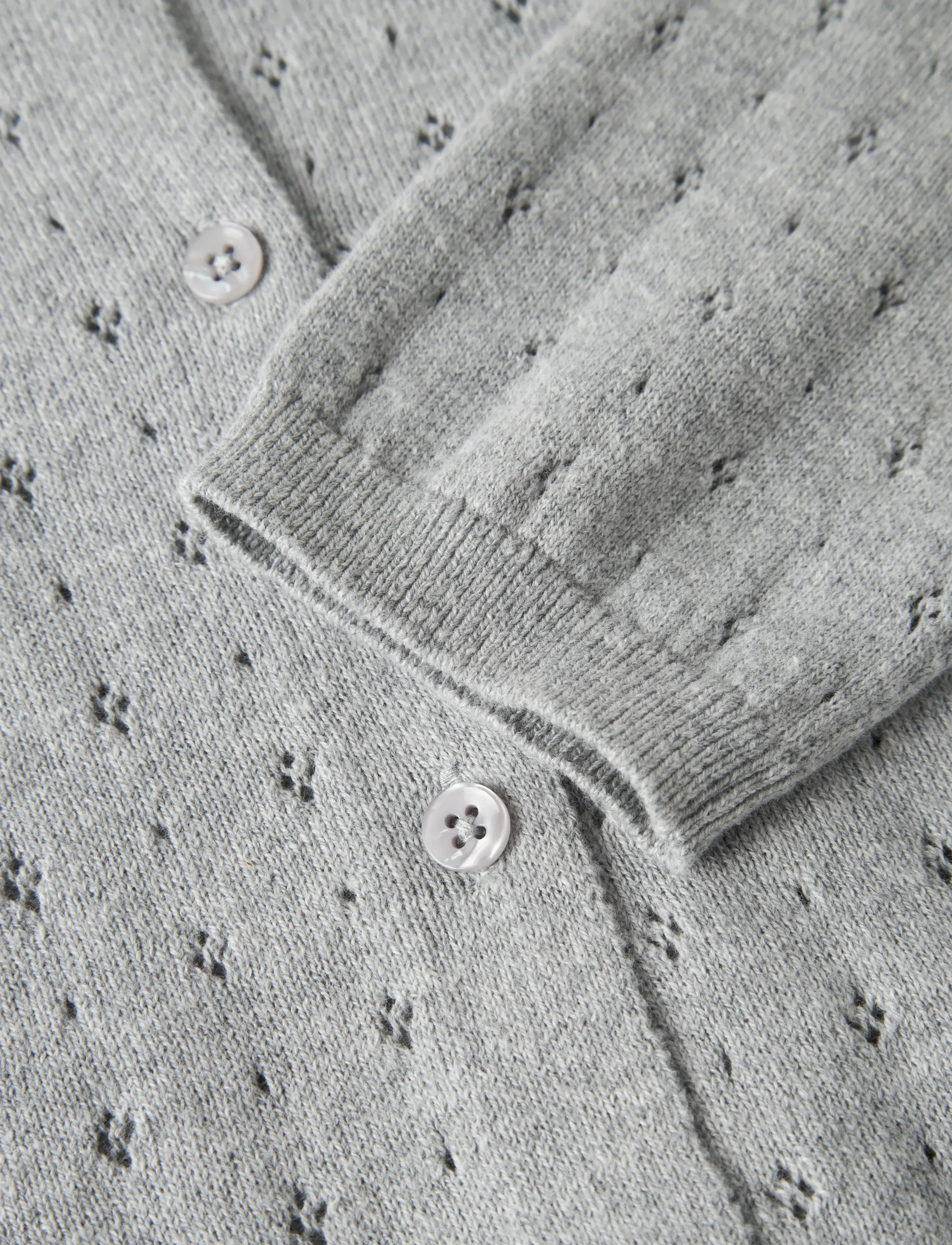 LMTD - NLFHOINT LS SHORT S KNIT CARDIGAN - cardigans - light grey melange - 2