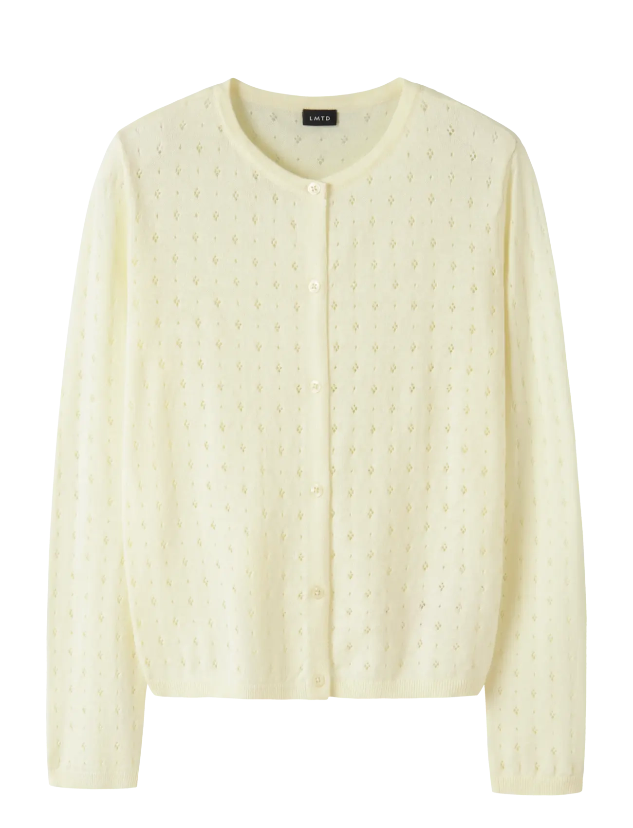 LMTD NLFHOINT LS SHORT S KNIT CARDIGAN - Tops - PEAR SORBET / cream