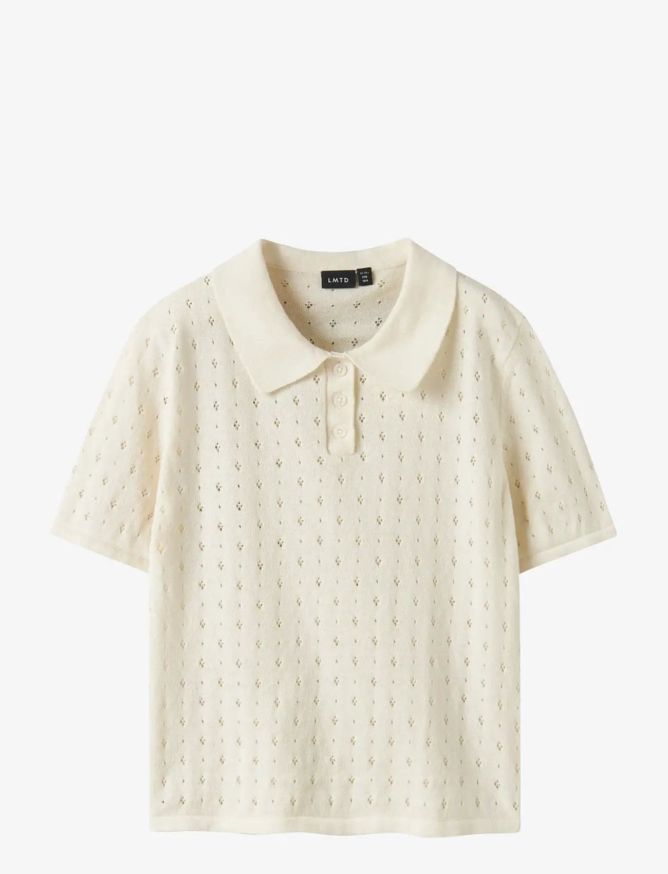 LMTD - NLFHOINT SS SHORT S KNIT POLO - antique white - 0