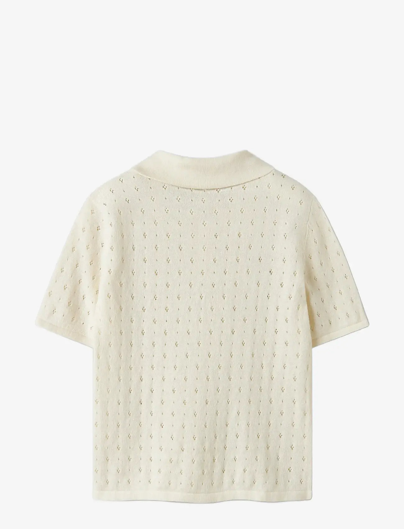 LMTD - NLFHOINT SS SHORT S KNIT POLO - antique white - 1
