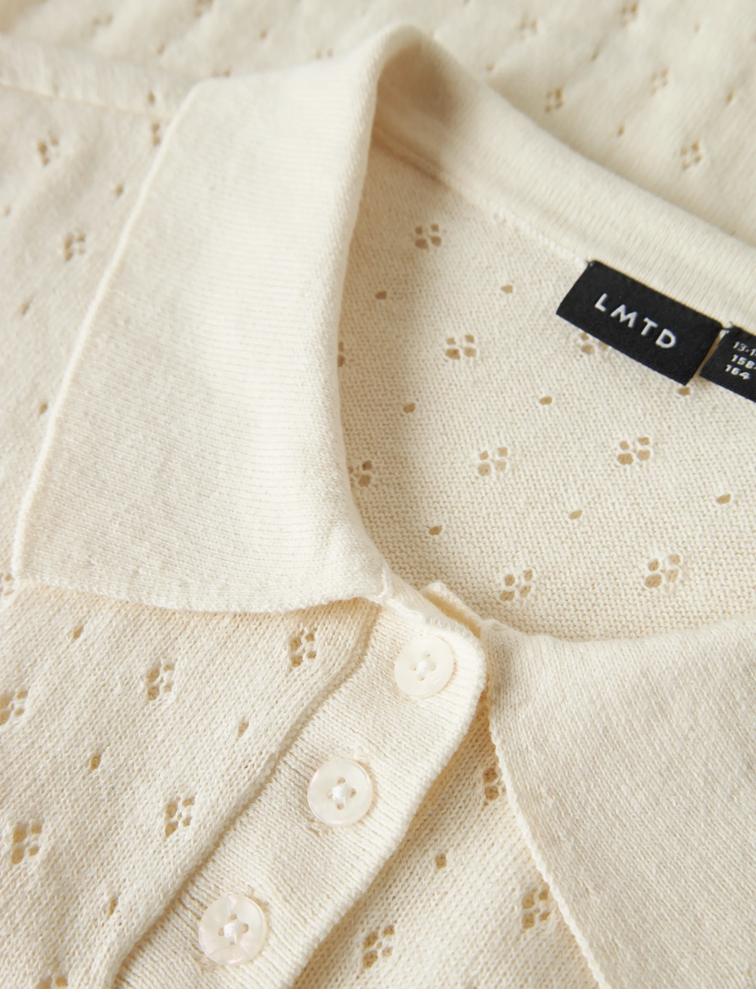 LMTD - NLFHOINT SS SHORT S KNIT POLO - poloer - antique white - 4