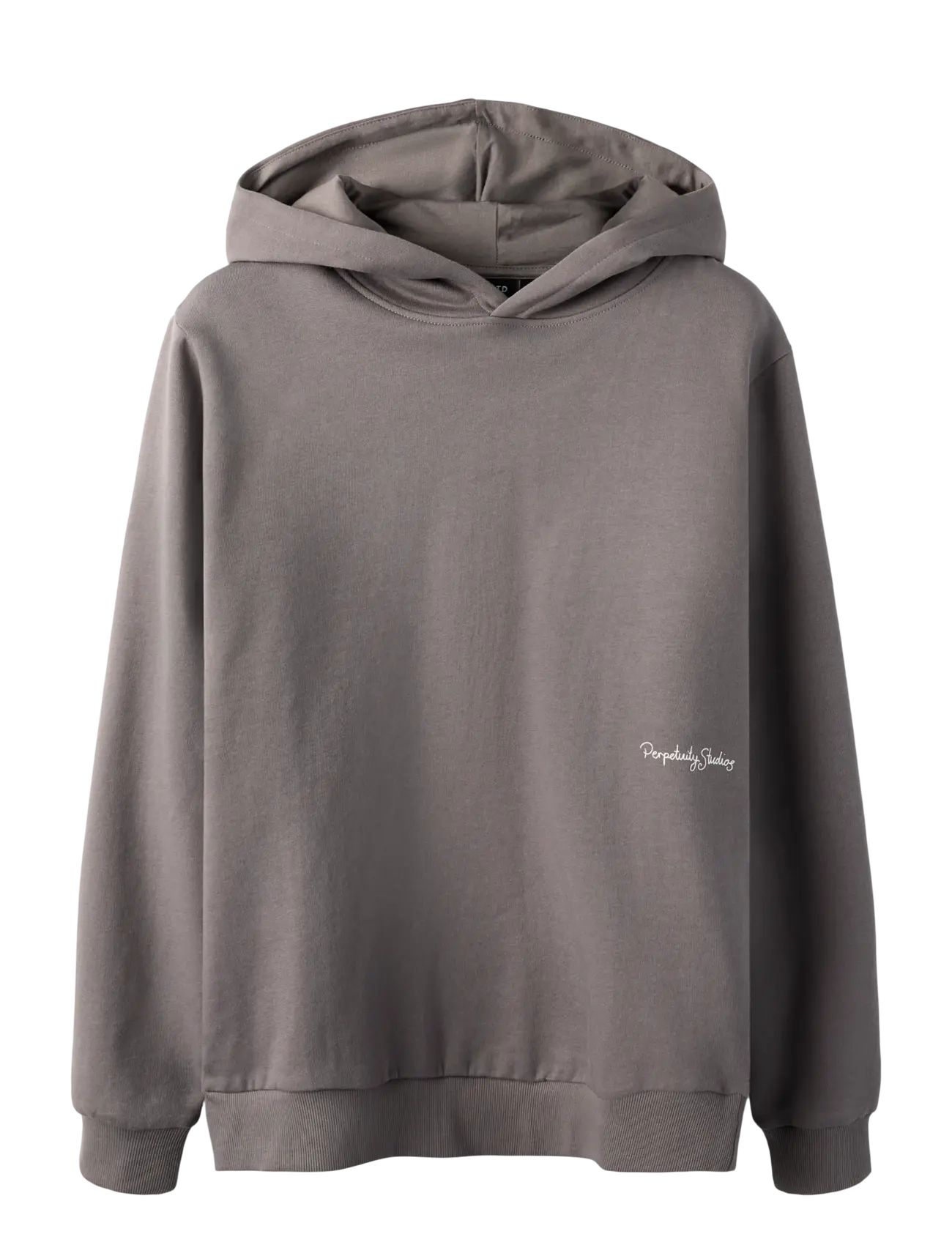 LMTD NLMHEPPE LS SWEAT W. HOOD - 4 for 3 - GRANITE GREY / grey