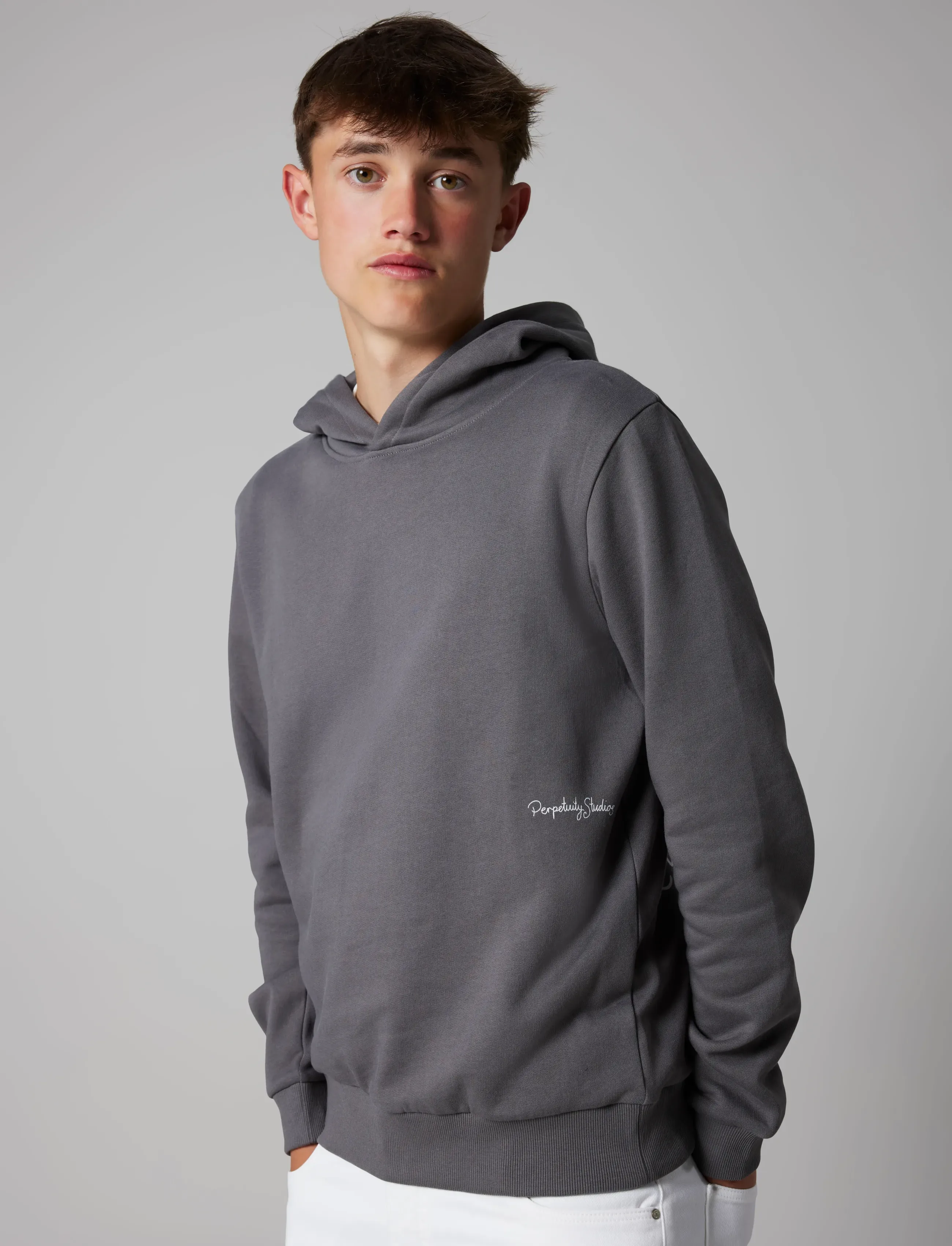 LMTD - NLMHEPPE LS SWEAT W. HOOD - hoodies - granite grey - 3
