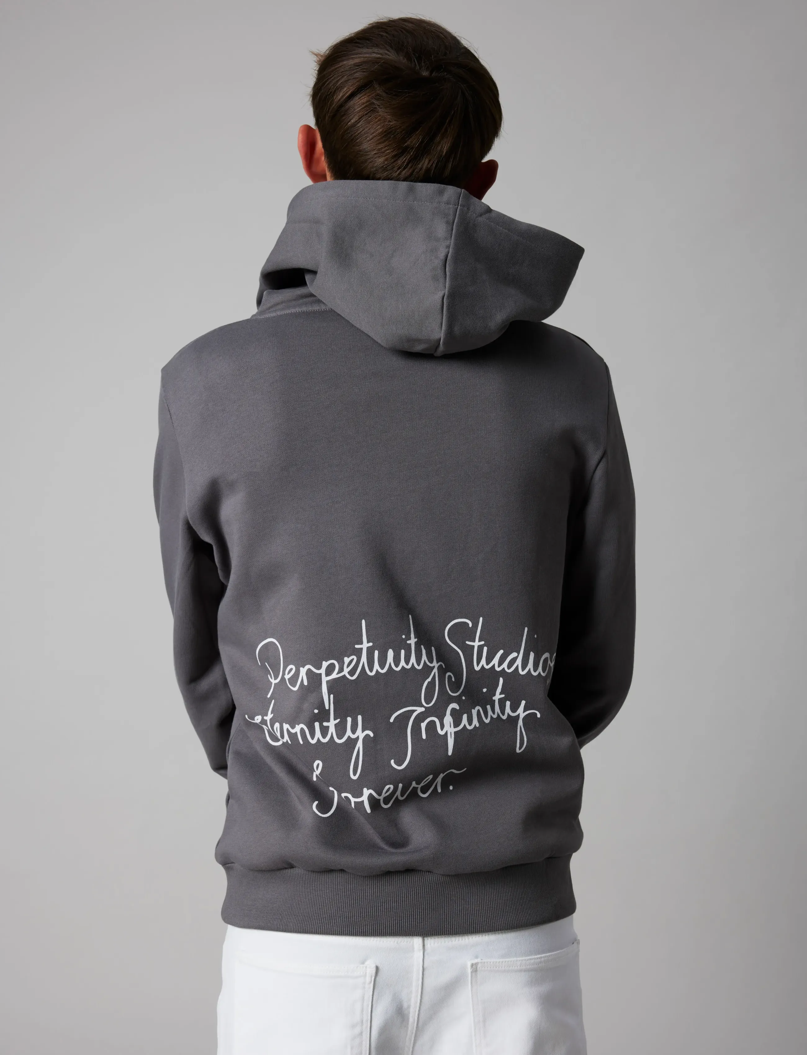 LMTD - NLMHEPPE LS SWEAT W. HOOD - hoodies - granite grey - 4
