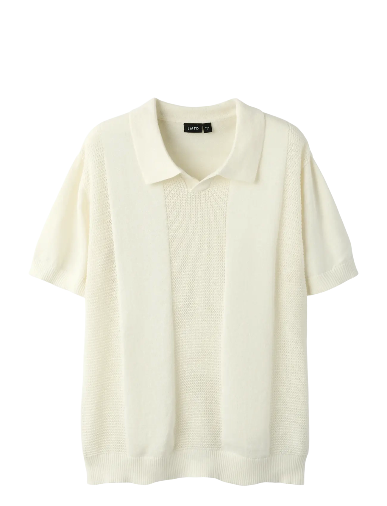 LMTD NLMHAVO SS POLO KNIT - LMTD - ANTIQUE WHITE / cream