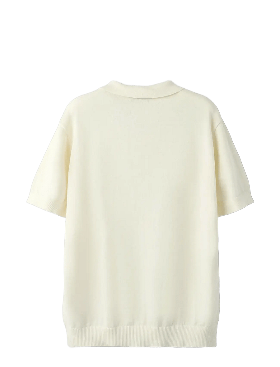 LMTD - NLMHAVO SS POLO KNIT - kurzärmelig - antique white - 1