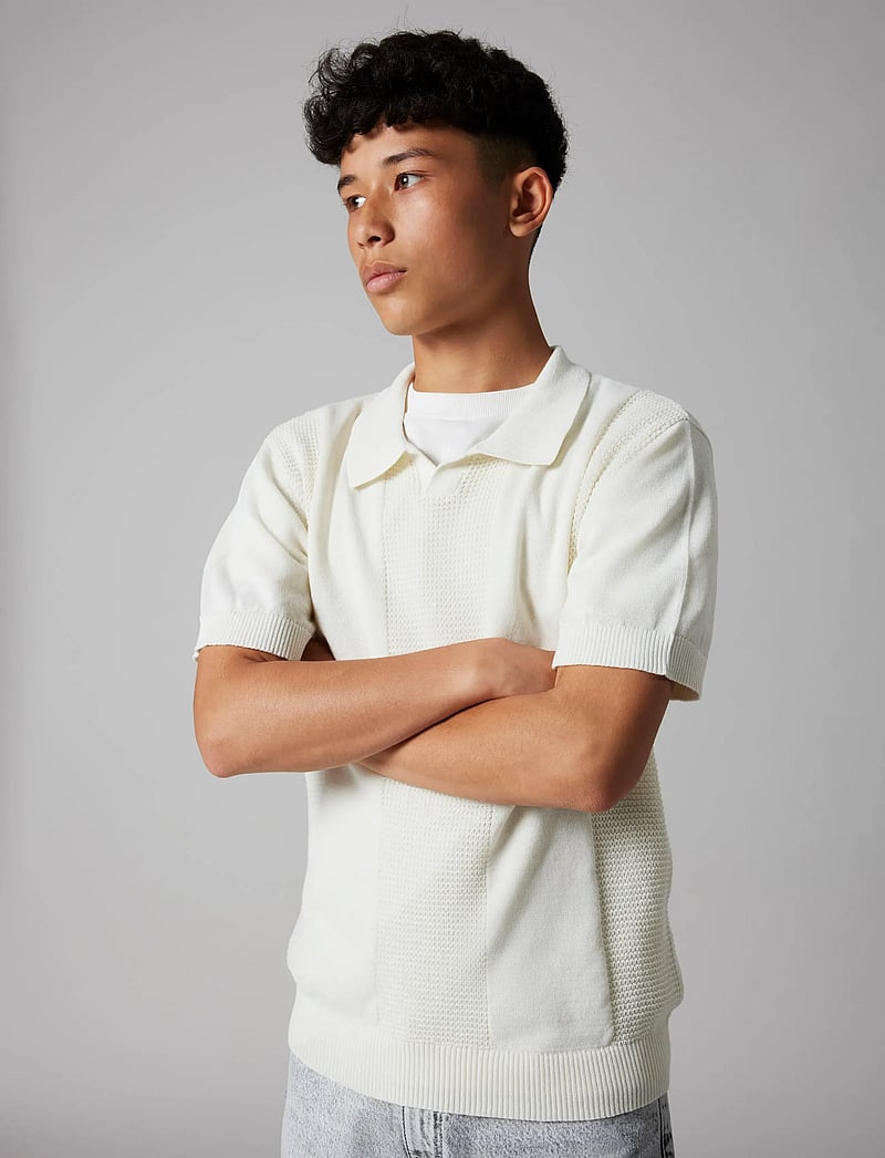 LMTD - NLMHAVO SS POLO KNIT - kurzärmelig - antique white - 3