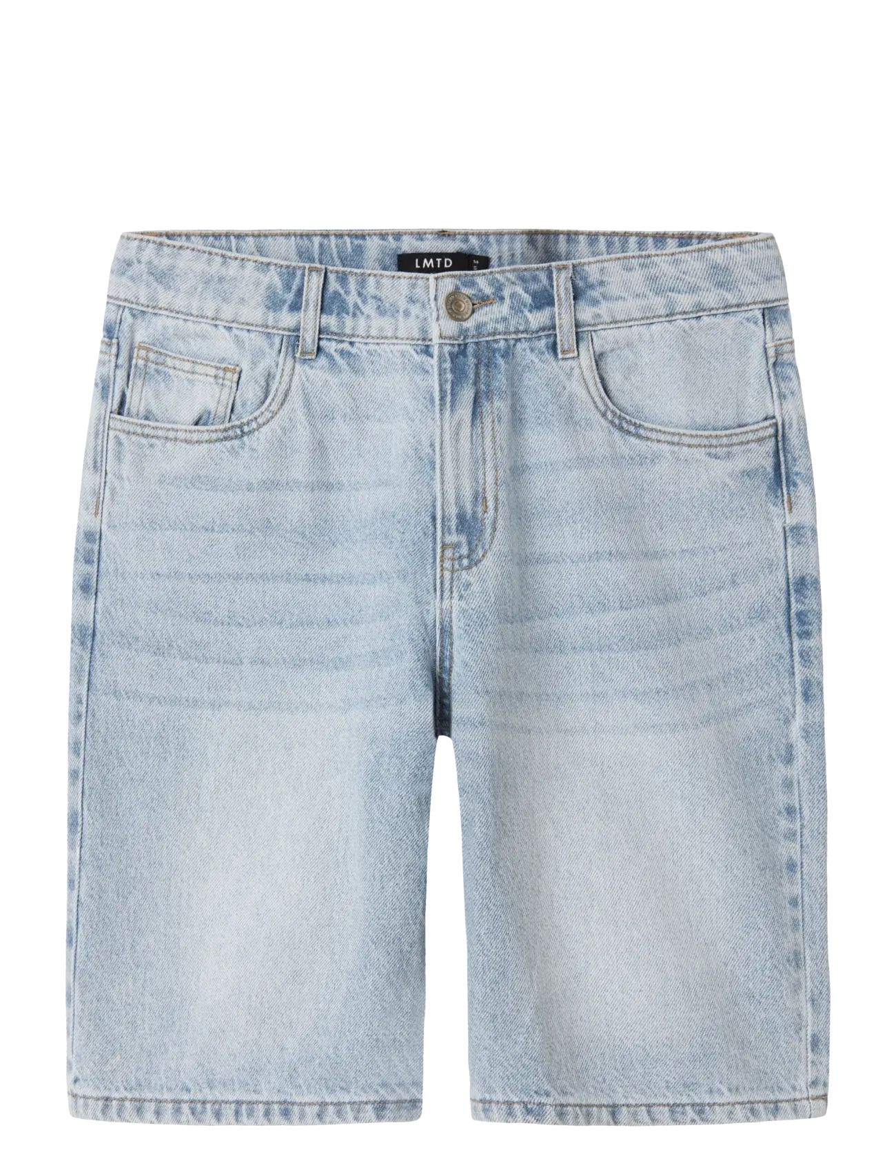 LMTD NLNBIRM DNM R LONG SHORTS NOOS - Shorts - LIGHT BLUE DENIM / blue