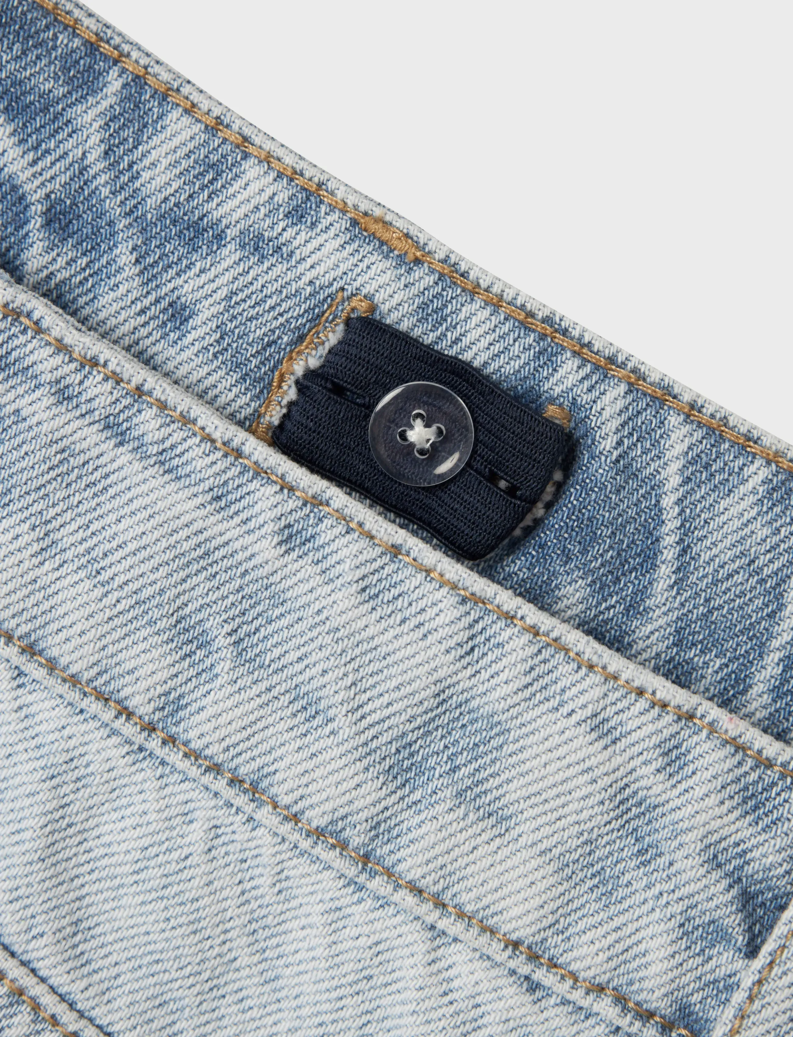 LMTD - NLNBIRM DNM R LONG SHORTS NOOS - denimshorts - light blue denim - 4