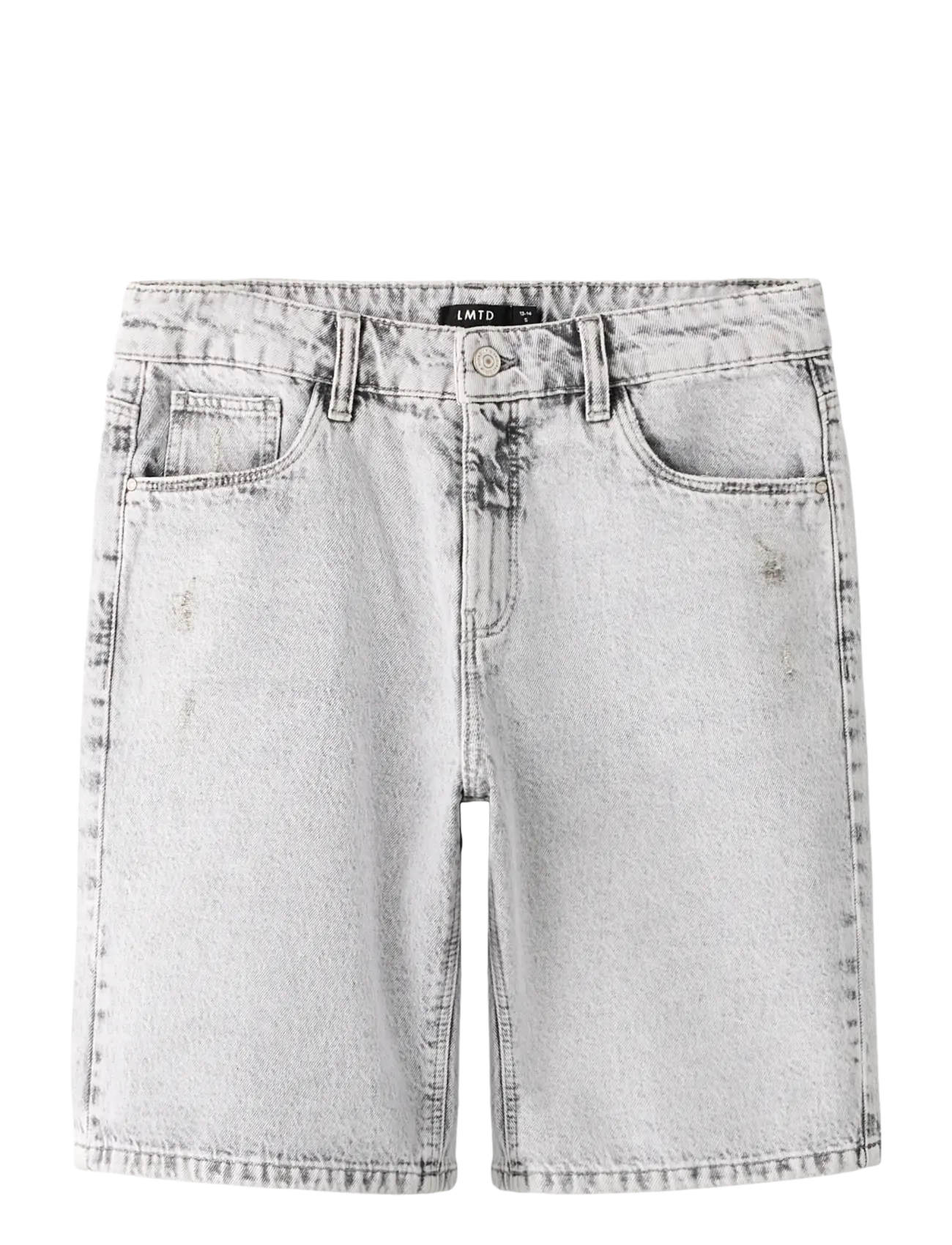 LMTD NLNBIRM DNM R LONG SHORTS NOOS - Shorts - LIGHT GREY DENIM / grey