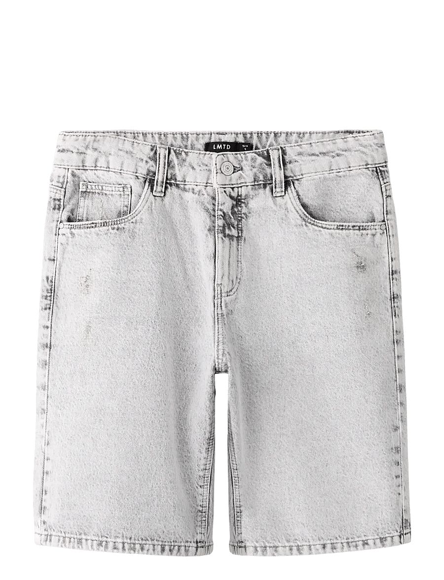 LMTD - NLNBIRM DNM R LONG SHORTS NOOS - jeansshorts - light grey denim - 0