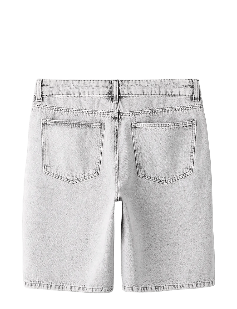LMTD - NLNBIRM DNM R LONG SHORTS NOOS - jeansshorts - light grey denim - 1