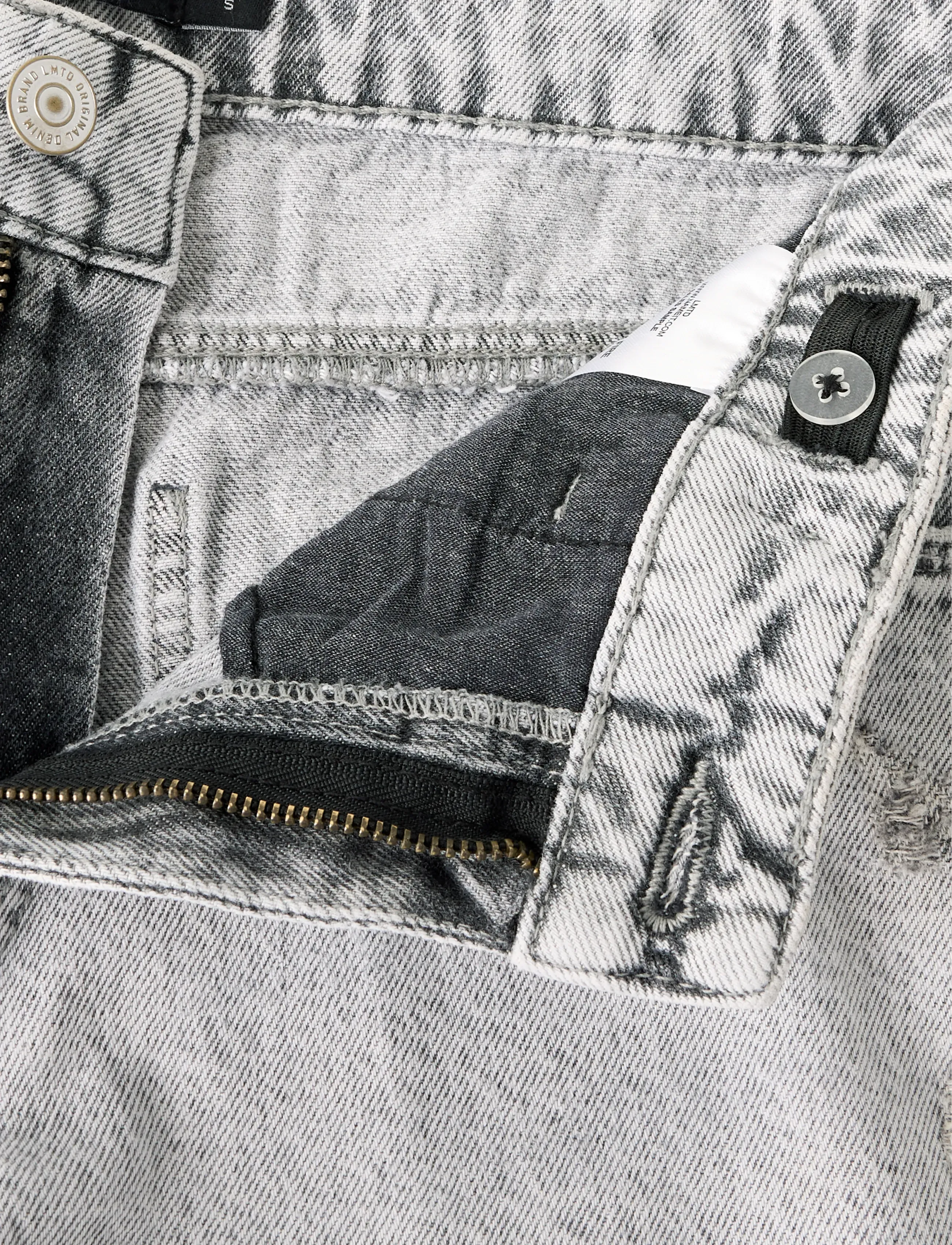 LMTD - NLNBIRM DNM R LONG SHORTS NOOS - gallastuttbuxur - light grey denim - 4
