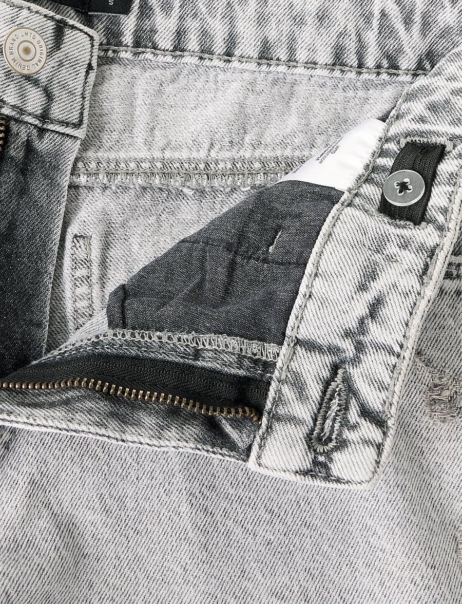 LMTD - NLNBIRM DNM R LONG SHORTS NOOS - jeansshorts - light grey denim - 4