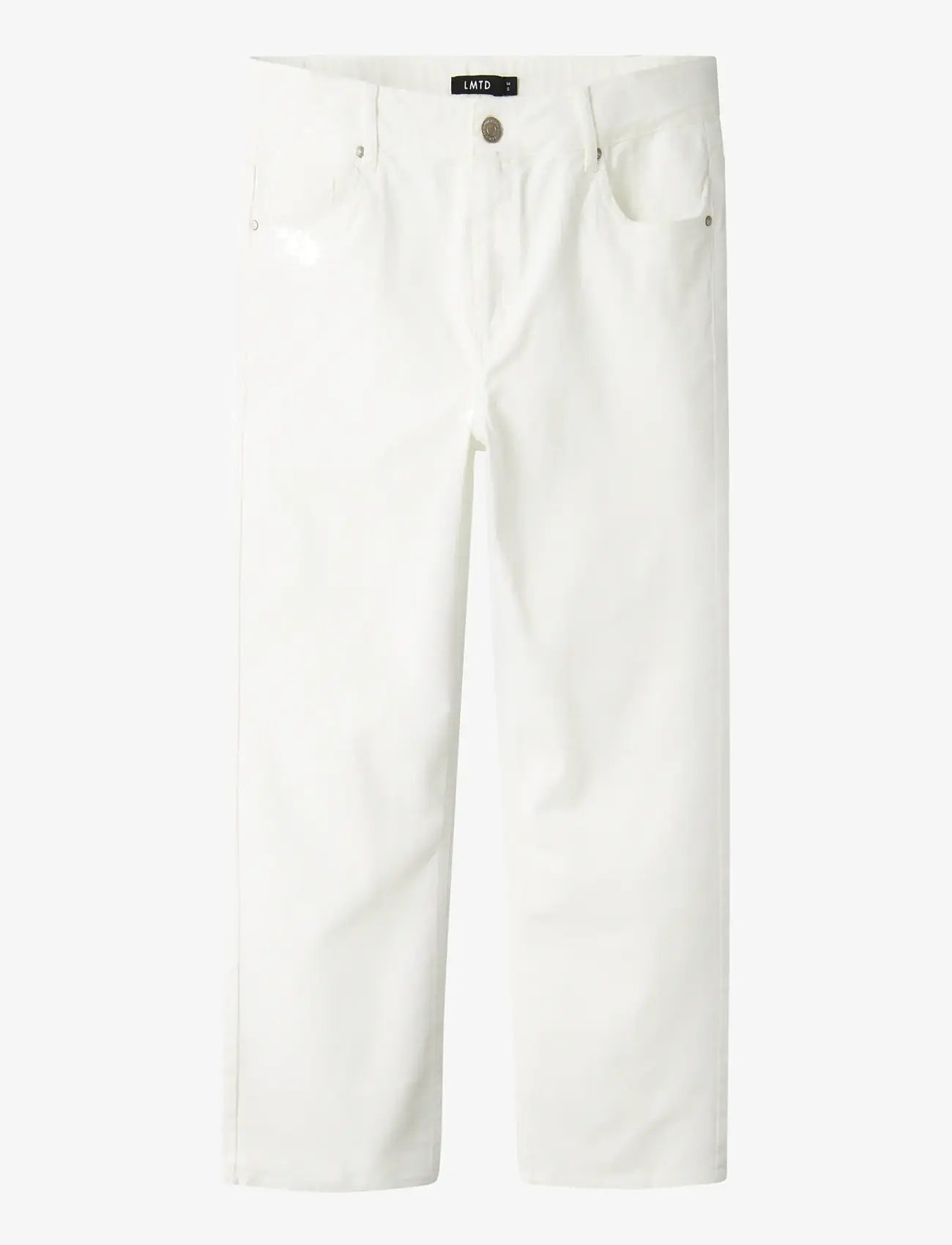 LMTD - NLNBICE TWI R STRAIGHT PANT NOOS - regular jeans - bright white - 0