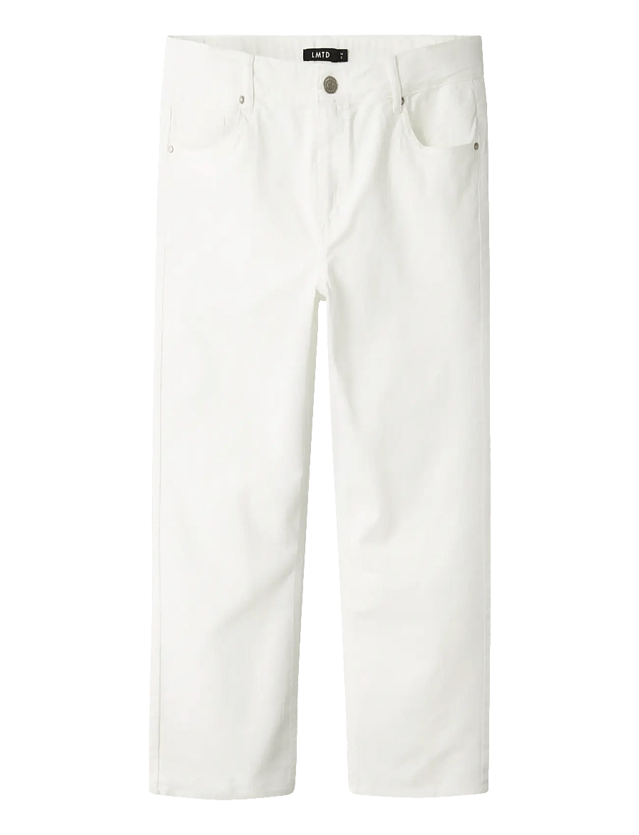 LMTD - NLNBICE TWI R STRAIGHT PANT NOOS - regular jeans - bright white - 0