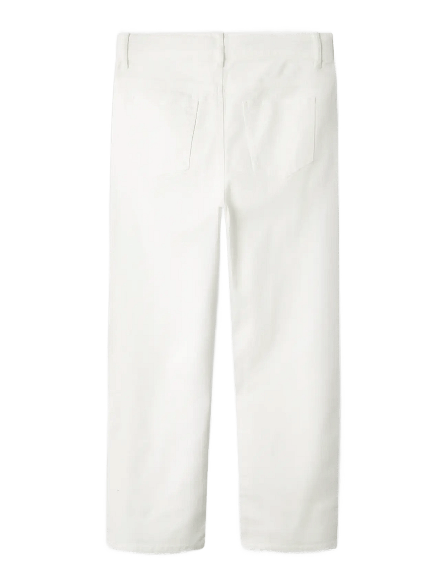 LMTD - NLNBICE TWI R STRAIGHT PANT NOOS - regular jeans - bright white - 1