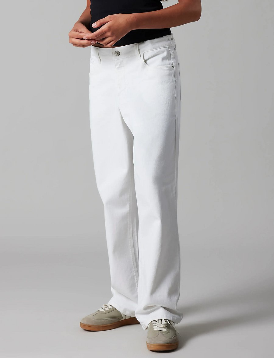 LMTD - NLNBICE TWI R STRAIGHT PANT NOOS - regular jeans - bright white - 3