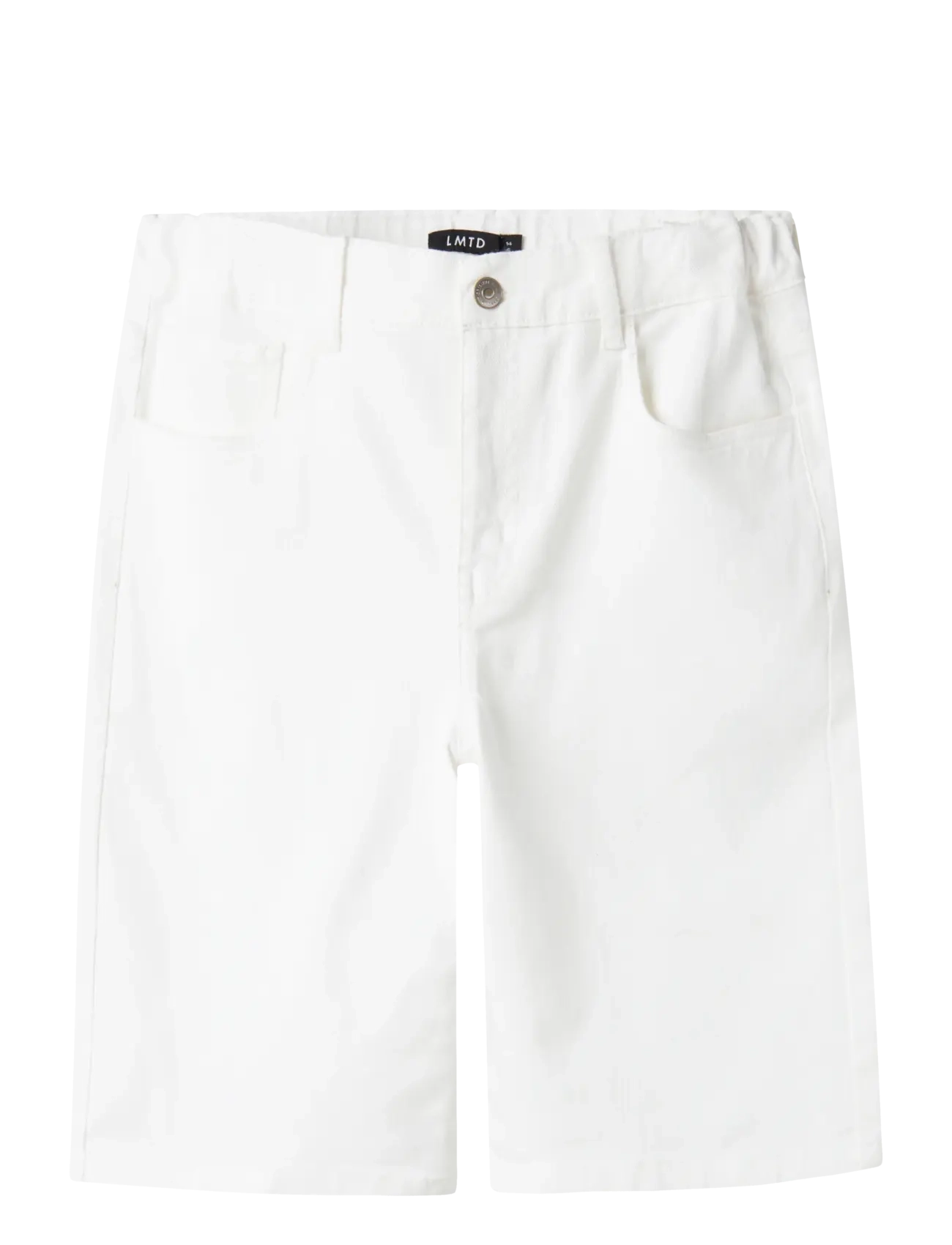 LMTD NLNBICE TWI R LONG SHORTS - Shorts - BRIGHT WHITE / white