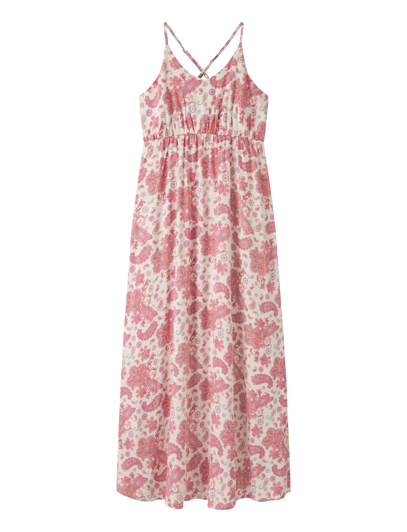 LMTD NLFZANDY MAXI DRESS - Riided - GEORGIA PEACH / cream