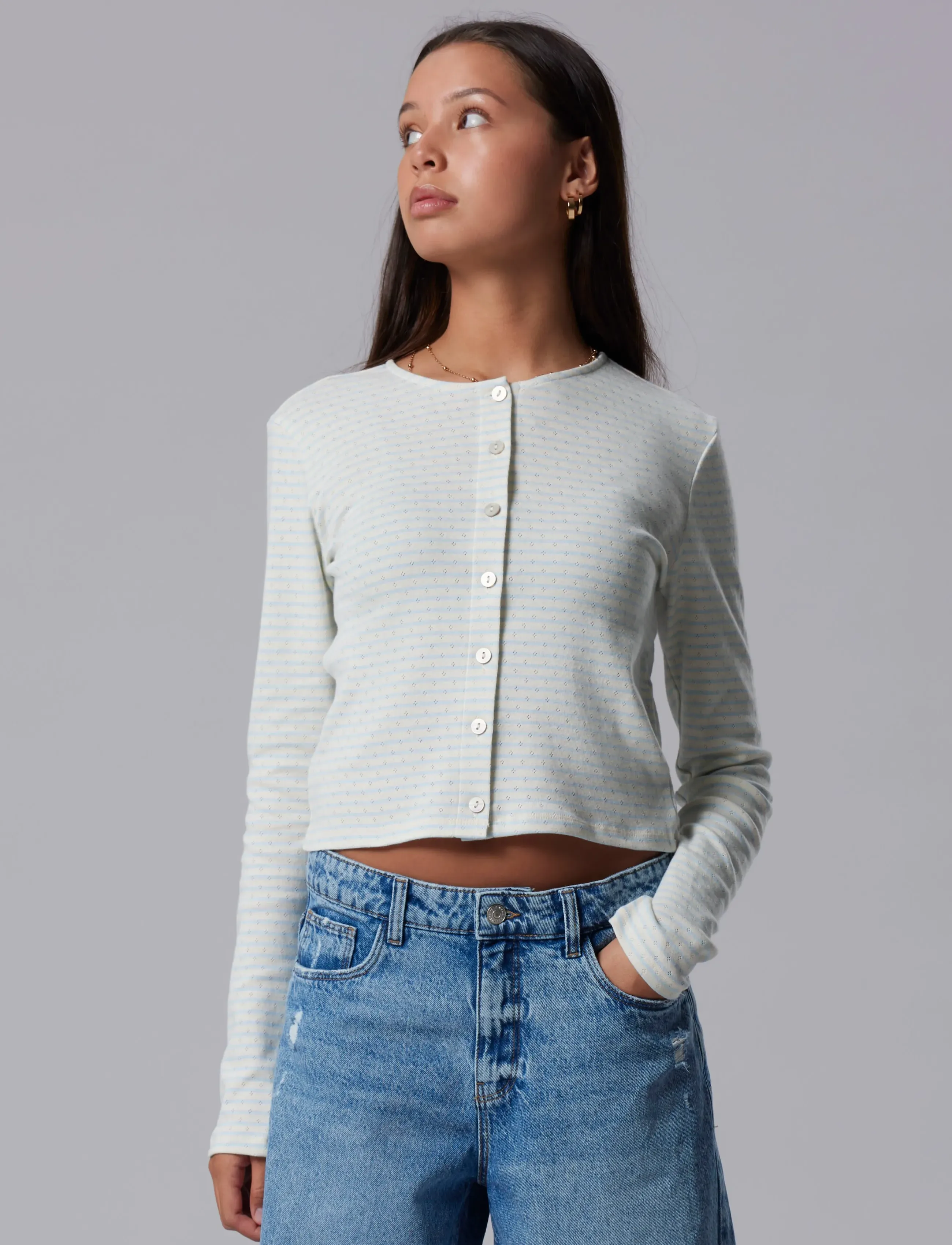 LMTD - NLFSEHER LS S CARDIGAN - gilets - ice water - 4