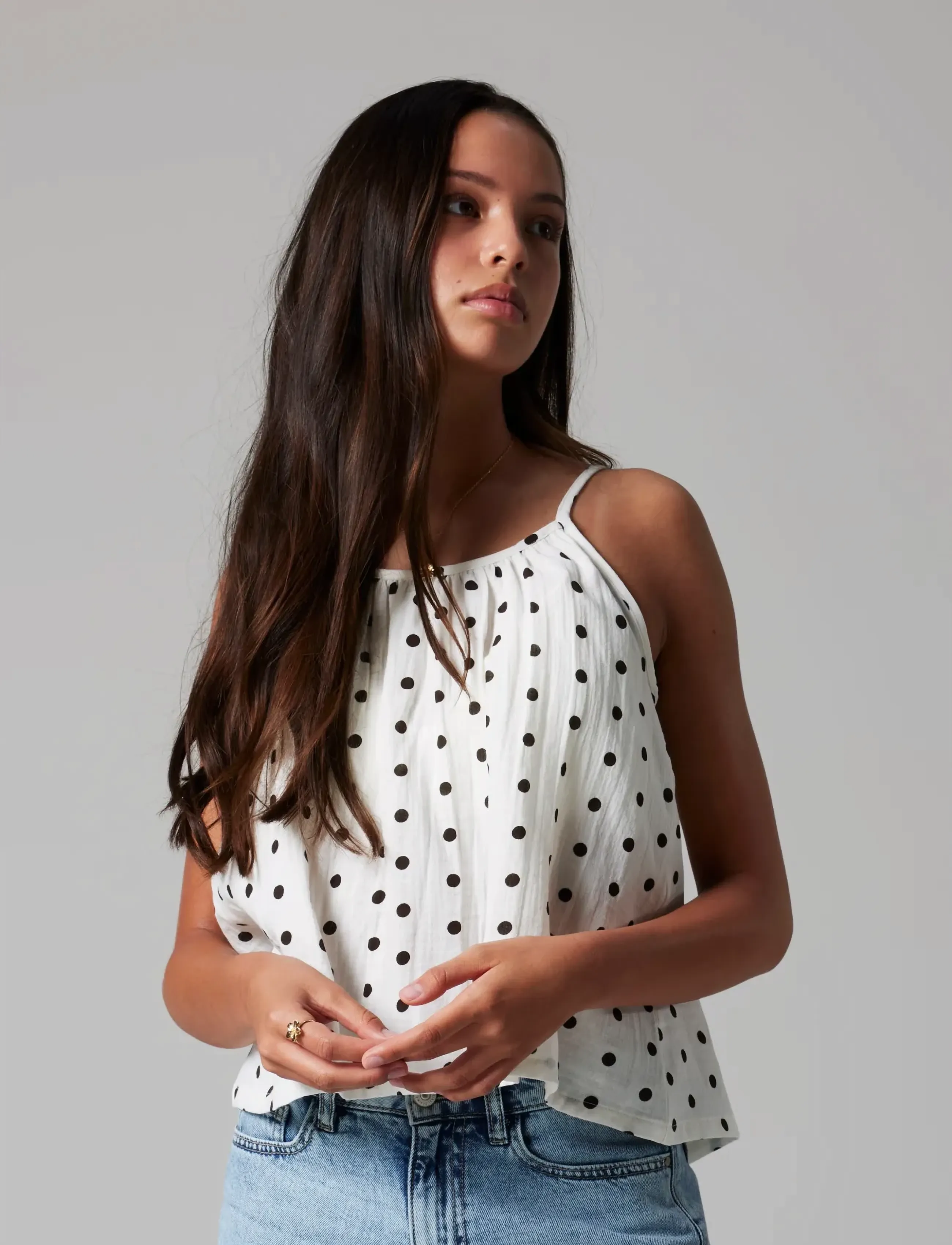 LMTD - NLFLUSSA STRAP TOP - varrukateta - white alyssum - 2