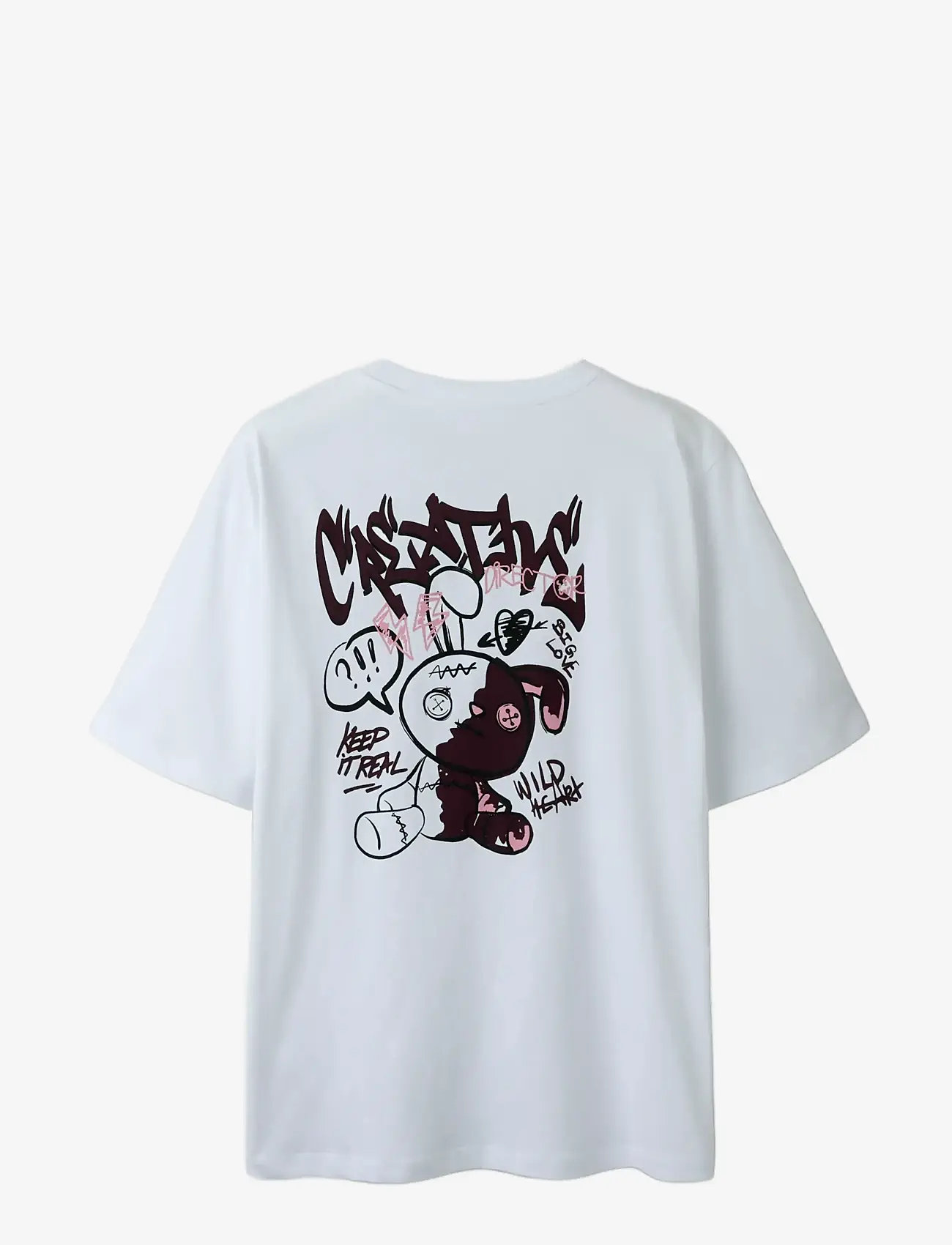 LMTD - NLNRABIL SS L TOP - kortærmede t-shirts - bright white - 2