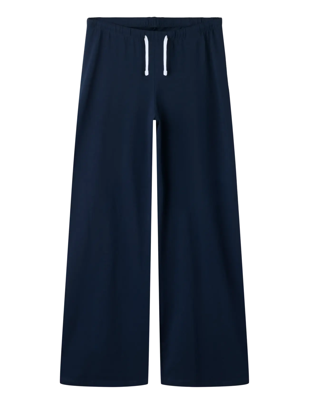 LMTD NLFBENEDICTE CON LW WIDE PANT - Pantalons - DARK SAPPHIRE / white