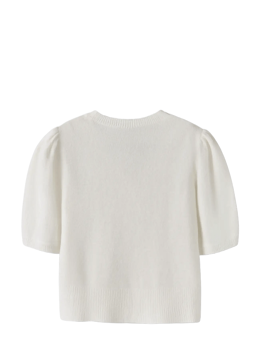 LMTD - NLFLODET SS SHORT S KNIT V CARDIGAN - cardigans - white alyssum - 1