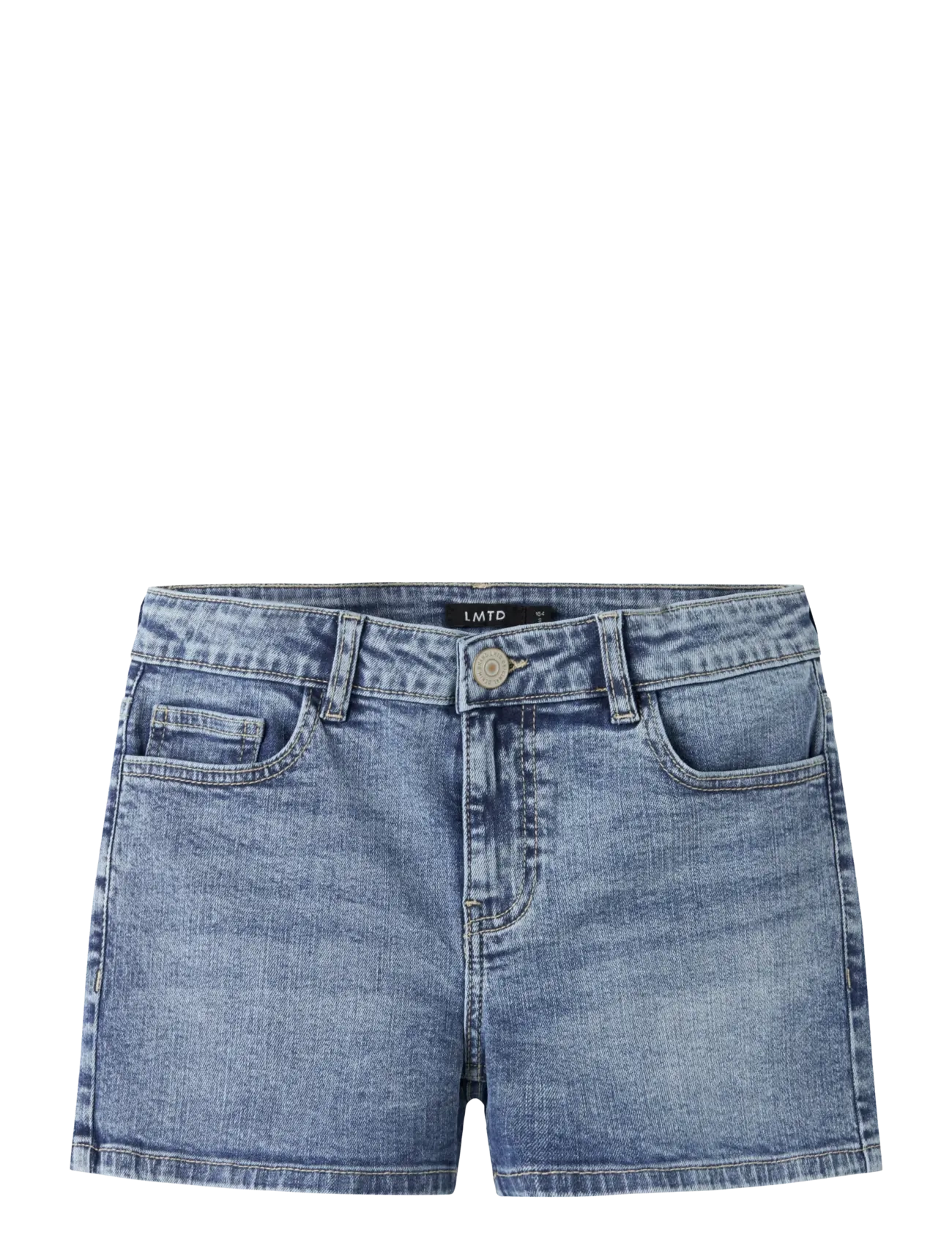 LMTD Nlfbli Dnm Lw Flap Shorts, 140, Blue, Underdele > Shorts, Børn