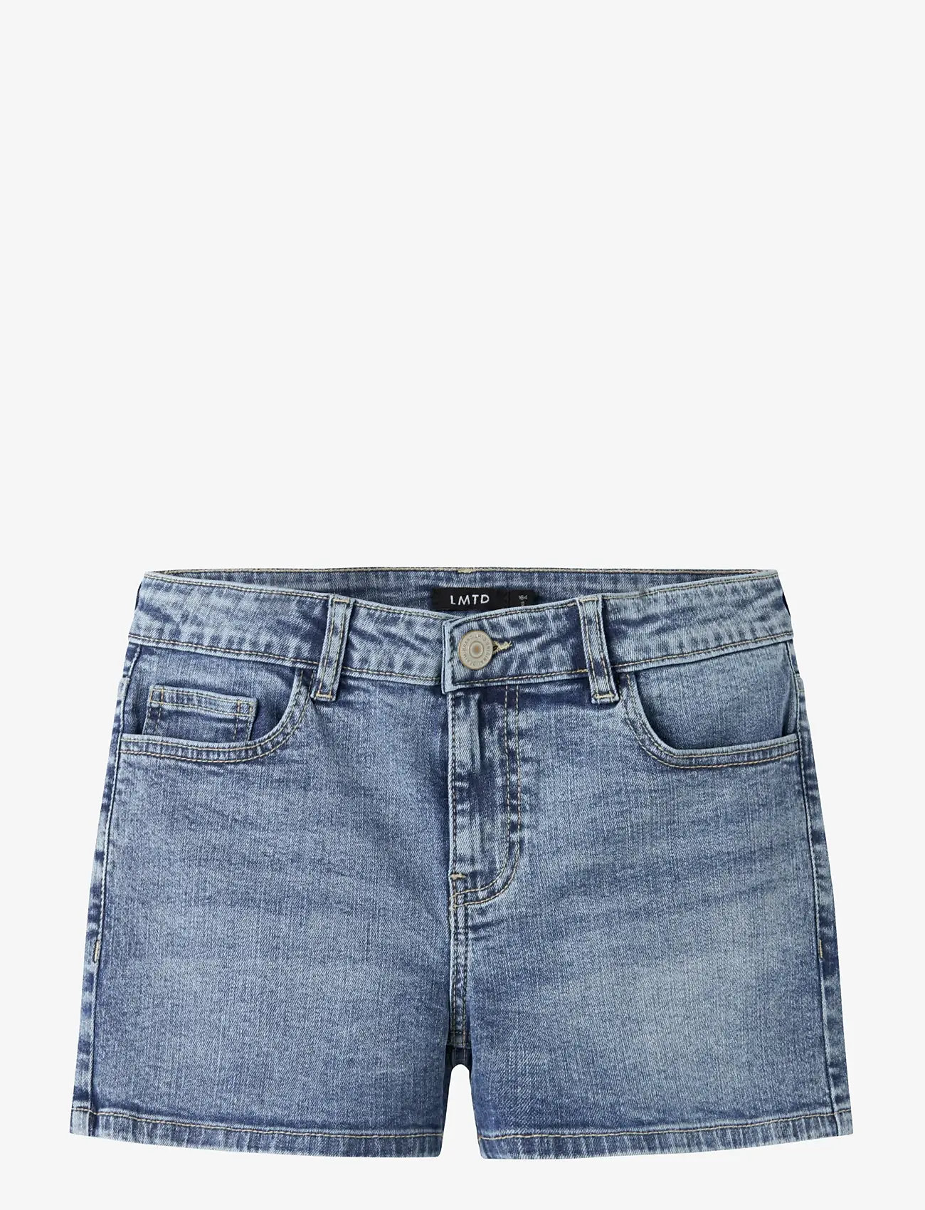 LMTD - NLFBLI DNM LW FLAP SHORTS - denim shorts - medium blue denim - 0
