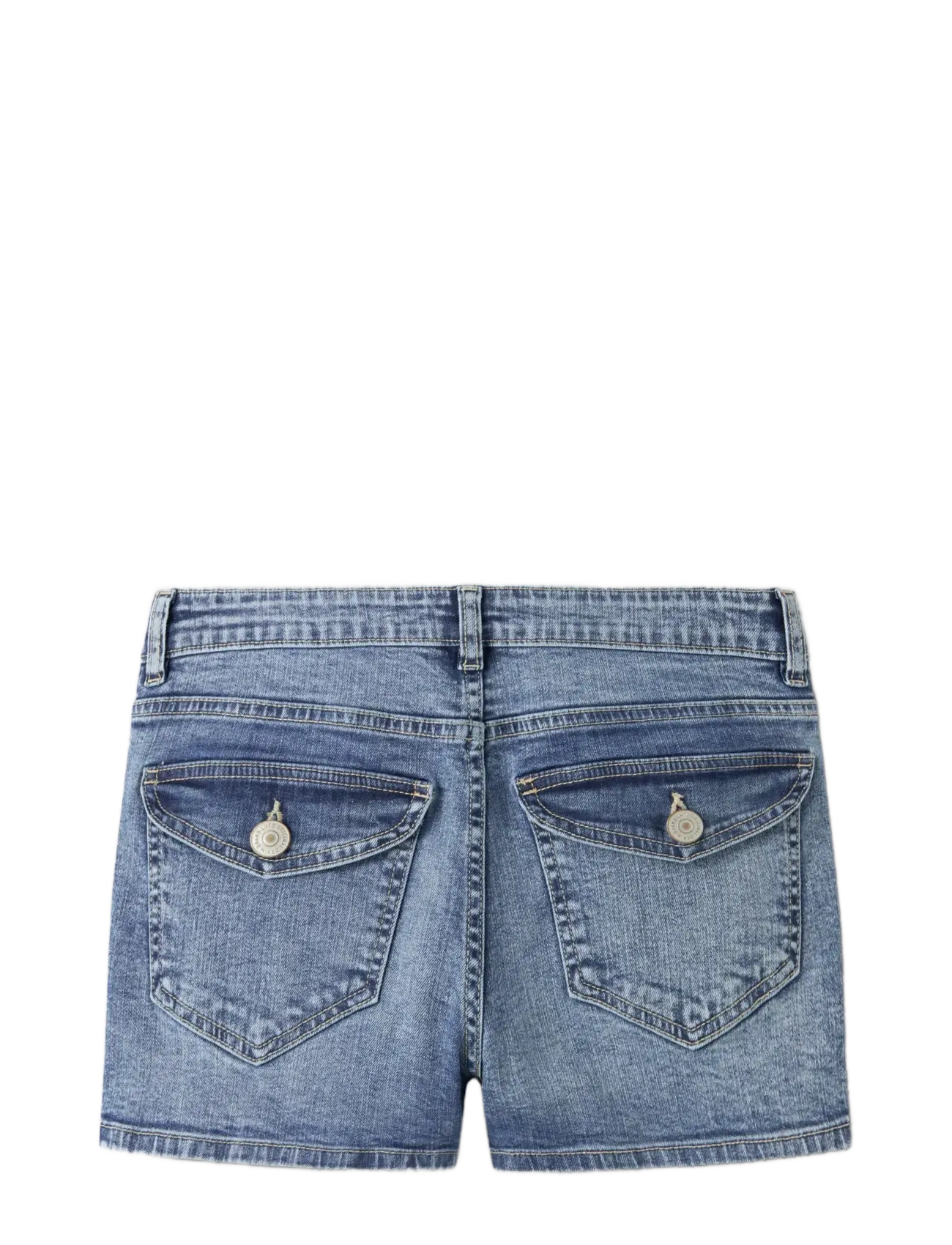 LMTD - NLFBLI DNM LW FLAP SHORTS - denimshorts - medium blue denim - 1