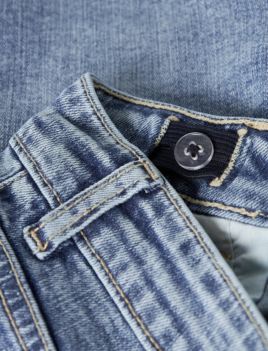 LMTD - NLFBLI DNM LW FLAP SHORTS - denimshorts - medium blue denim - 3