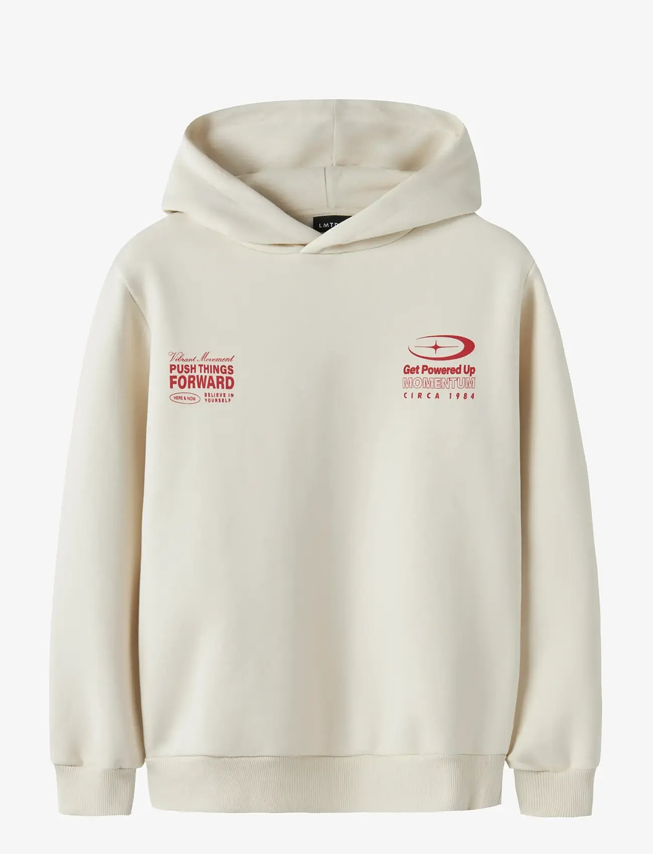 LMTD - NLNMOMENT LS BRU SWEAT W. HOOD - dressipluusid - turtledove - 0