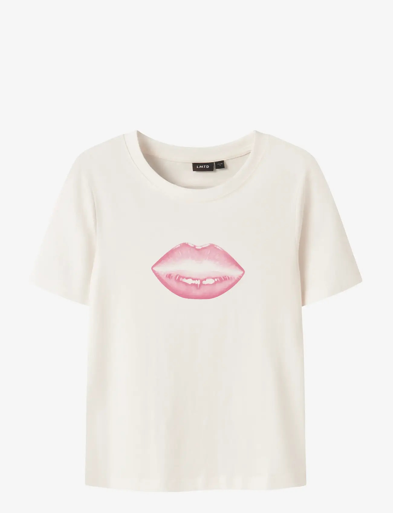 LMTD - NLFHIPS SS SHORT S TOP - kortærmede t-shirts - white alyssum - 0