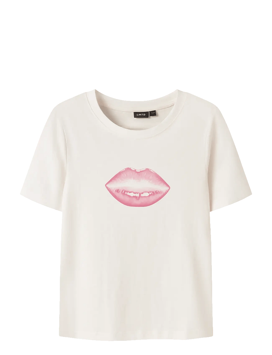 LMTD - NLFHIPS SS SHORT S TOP - lühikeste varrukatega t-särgid - white alyssum - 0