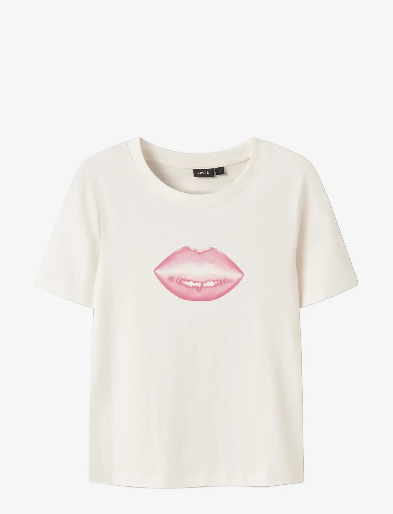 LMTD - NLFHIPS SS SHORT S TOP - kortærmede t-shirts - white alyssum - 2